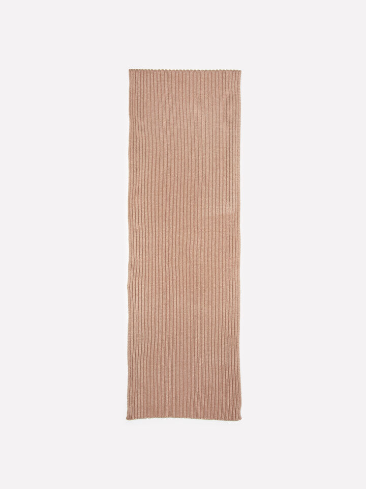 Écharpe tricotée beige foncé - null - Beige | Sisley image number 1